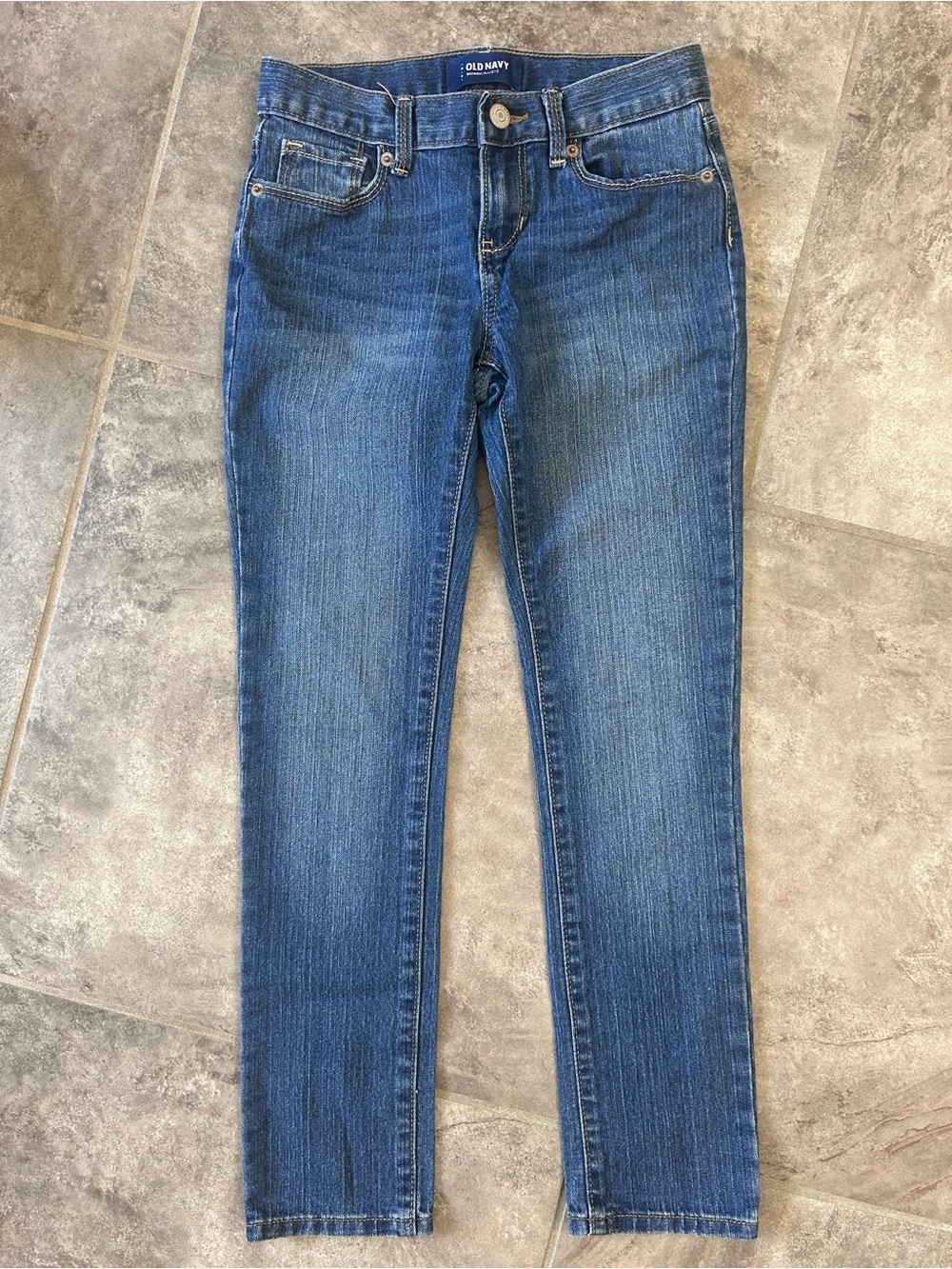 Old Navy Dark Blue Girls Skinny Jeans - Classic Stretch Denim Size 10